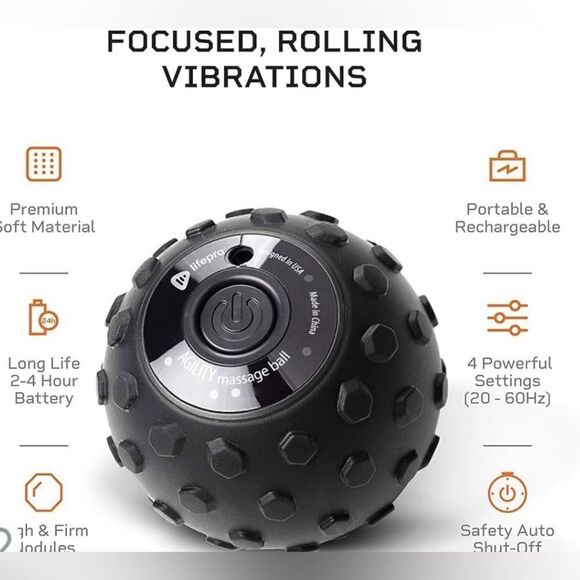 LifePro 4-Speed Vibrating Massage Ball Roller​​​ - Picture 3 of 8